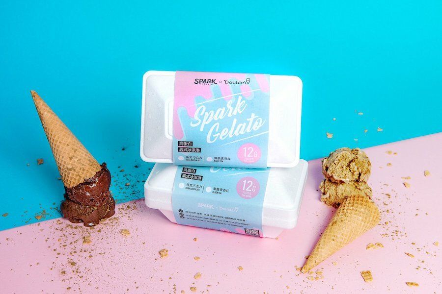 Spark Protein 攜手創意冰淇淋品牌 Double V 推出期間限定的無罪惡高蛋白冰淇淋